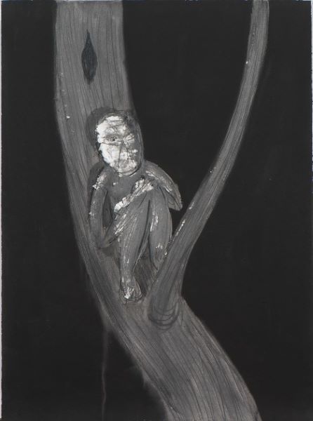 Tree Climbing,2005,Acrylic Ink on paper,108x79cm